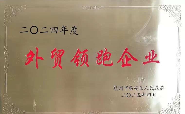 В апреле 2025, наша компания была наградлена названием «ведущего предприятия внешней торговли 2024»